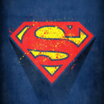 Splattered Symbol of Hope Superman Poster