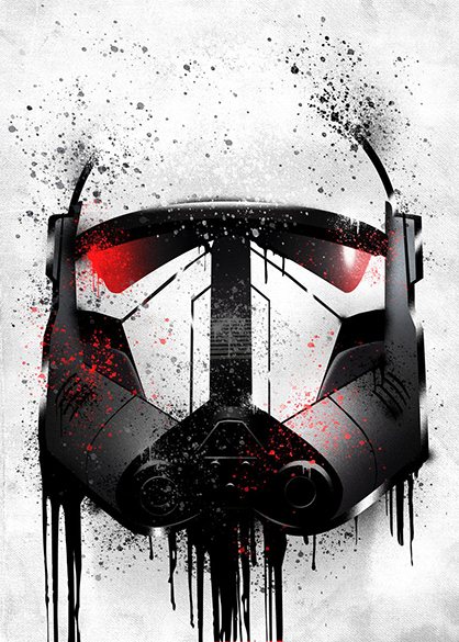 Star wars Stormtrooper Trooper Graffiti Helmet Poster
