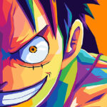 Straw Hat Luffy Retro One Piece Poster