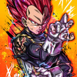 Super Saiyan Rose Vegeta Dragon Ball Comic Poster