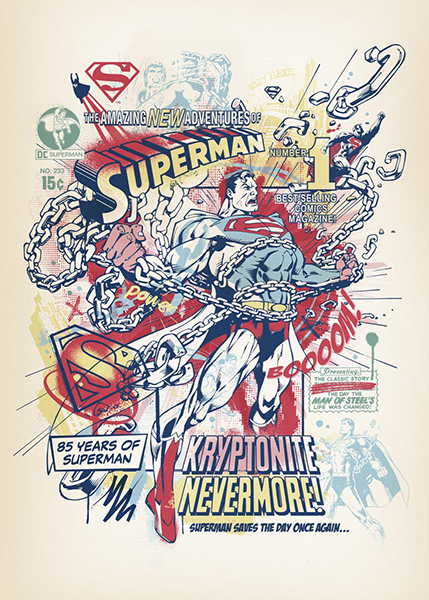 Superman 85 years of Super Strength Poster