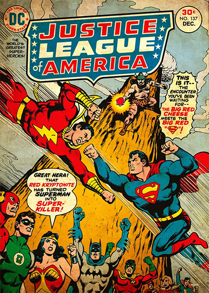 Superman and Shazam Comics Poster