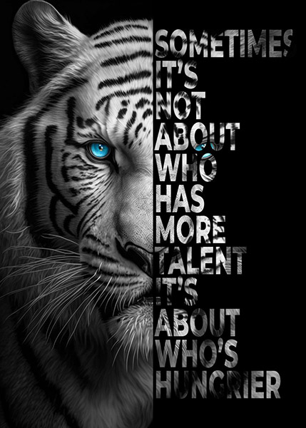 Talent or Hungry animal motivational Poster
