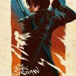 The Black Swordsman Sword art Online anime Poster