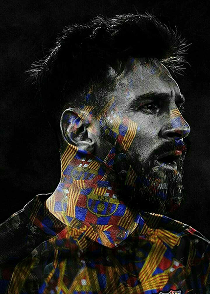 The Goat Lionel Messi FCB Soccer Poster