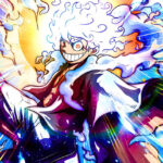 The Warrior of Liberation Luffy Gear 5 One Piece Poster