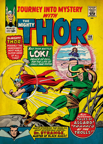 Thor vs loki Comics Poster