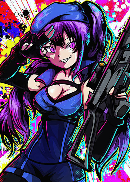 Tohka as Titan Slayer Bullseye Anime Comic Poster