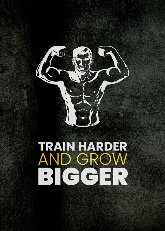 Train Harder Gym Quotes Poster