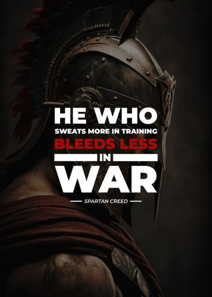 Train more Bleed Less motivational Quote Poster