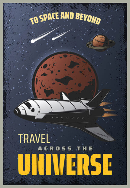 Travel Across the Universe Space Poster