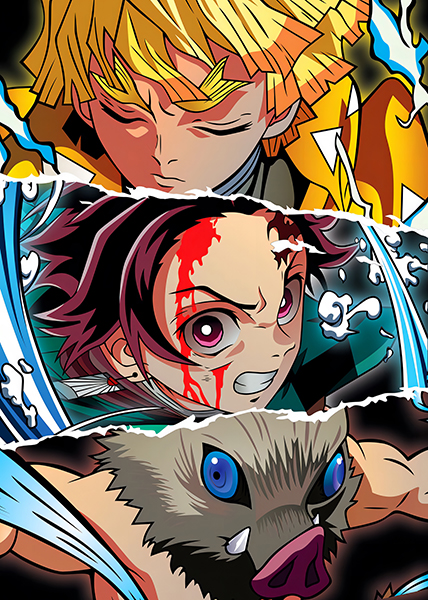 Trio Demon Slayer anime Poster