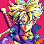 Trunks Dragon ball Pop art Poster