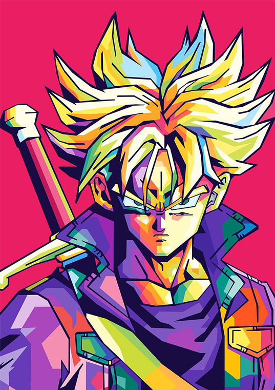 Trunks Dragon ball Pop art Poster