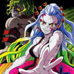 Upper Rank Demon Gyutaro and Daki Demon Slayer Poster