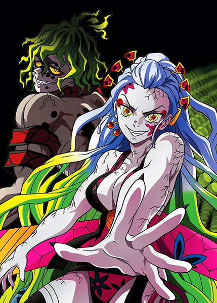 Upper Rank Demon Gyutaro and Daki Demon Slayer Poster