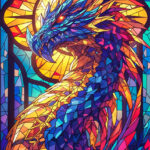 Vibrant majestic dragon Poster