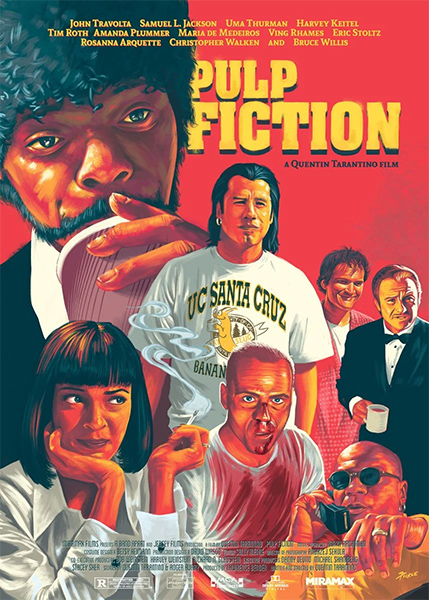 Vintage Pulp Fiction movie Poster