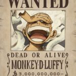 Wanted Monkey D. Luffy One Piece Poster