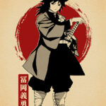 Water Hashira Giyu Tomioka Demon Slayer anime Poster