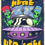 We are here UFO Poster