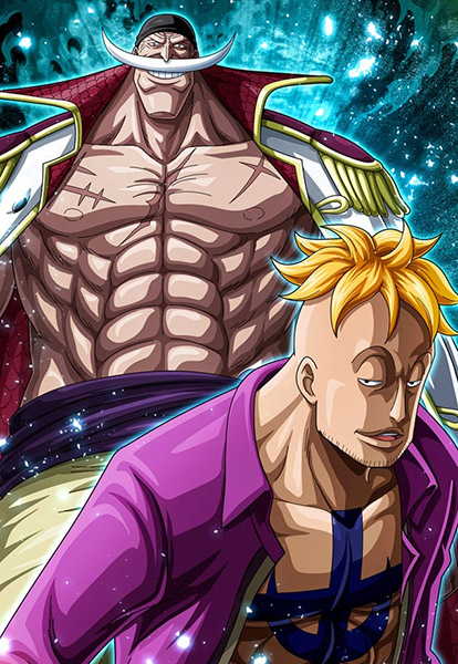 Whitebeard and marco One Piece Poster