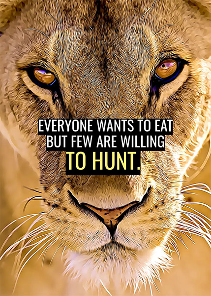 Hunt not eat animal motivational Poster