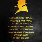 Winston Churchill Success is not final Failure is not fatal Poster