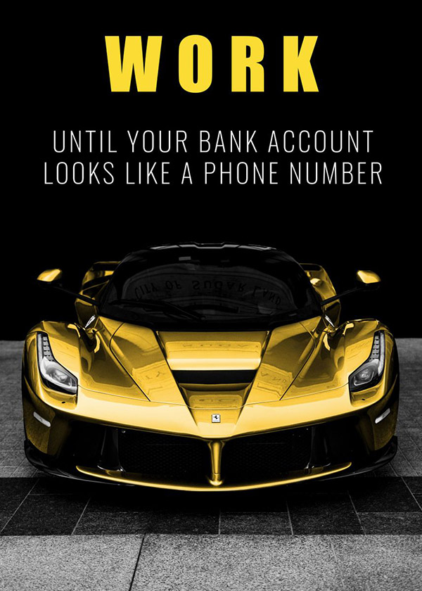 Work Until you are satisfied Motivation Poster