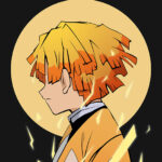 Zenitsu Demon Slayer minimal anime Poster