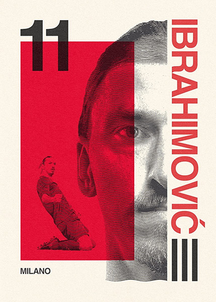 Zlatan Ibrahimović AC Milan Football Sports Poster