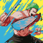 Zoro One Piece x Chainsaw Man Poster